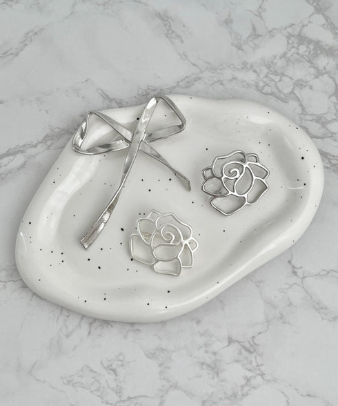 ローズ/リボンモチーフブローチ | SW4256007 | シルバー