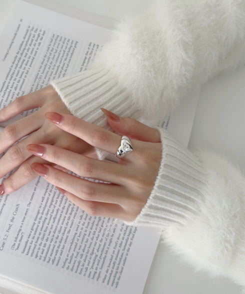 ストーン入りハートリング | SW4256008 | シルバー