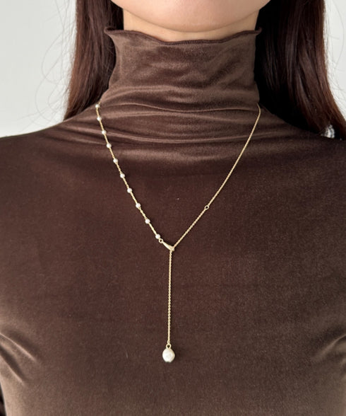 Y字スライダーパールネックレス | SW4256011 | ゴールド