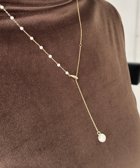 Y字スライダーパールネックレス | SW4256011 | ゴールド