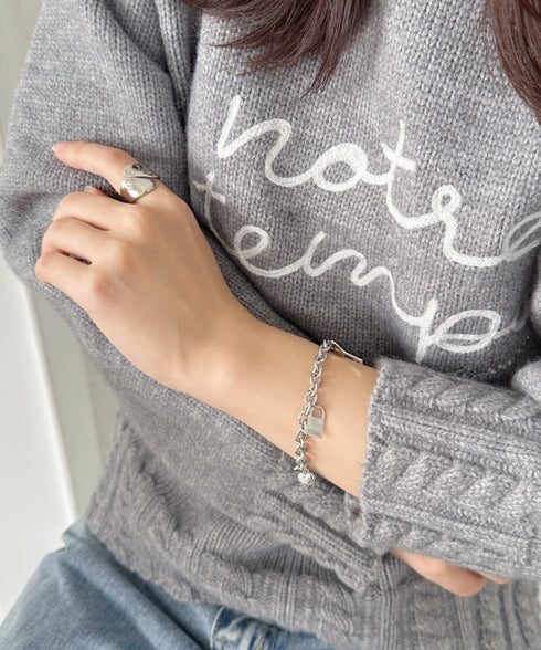 チャーム付きチェーンブレスレット | SW4256015 | シルバー