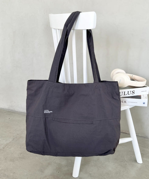 【A4収納可能】ナイロン軽量大容量トートバッグ マザーズバッグ トラベルバッグ ユニセックス | MD1256055 | グレー