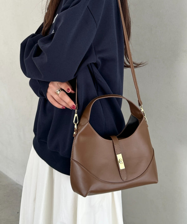 ポーチ付き大人ハンドバッグ オフィスカジュアル | MD1256057 | ブラウン