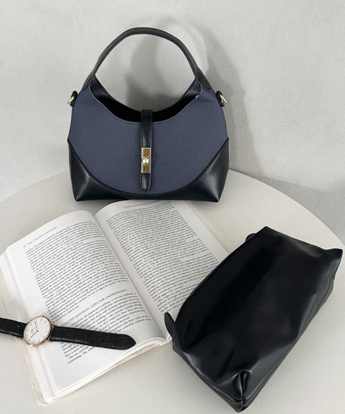 ポーチ付き大人ハンドバッグ オフィスカジュアル | MD1256057 | ネイビー