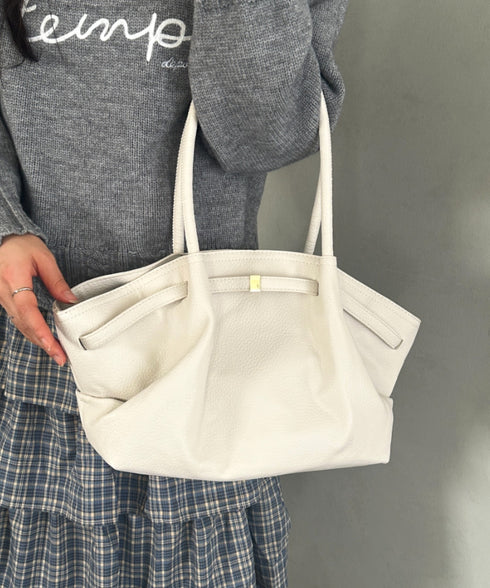 【500mlペットボトル収納可能】PUタックトートバッグ | MD1256059 | アイボリー