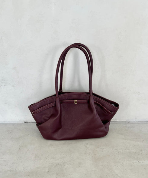 【500mlペットボトル収納可能】PUタックトートバッグ | MD1256059 | ワインレッド