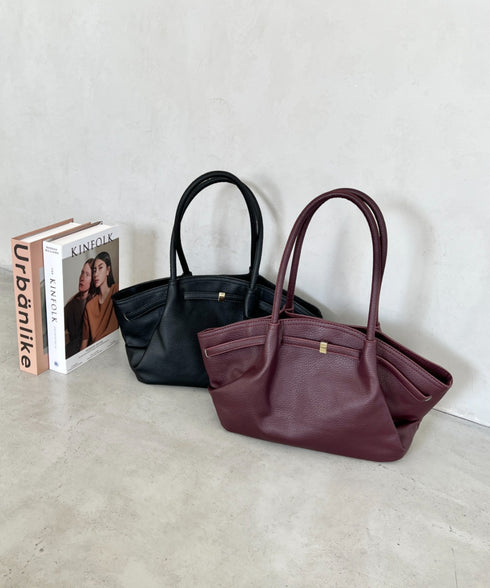 【500mlペットボトル収納可能】PUタックトートバッグ | MD1256059 | ワインレッド