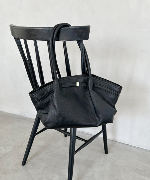 【500mlペットボトル収納可能】PUタックトートバッグ | MD1256059 | ブラック