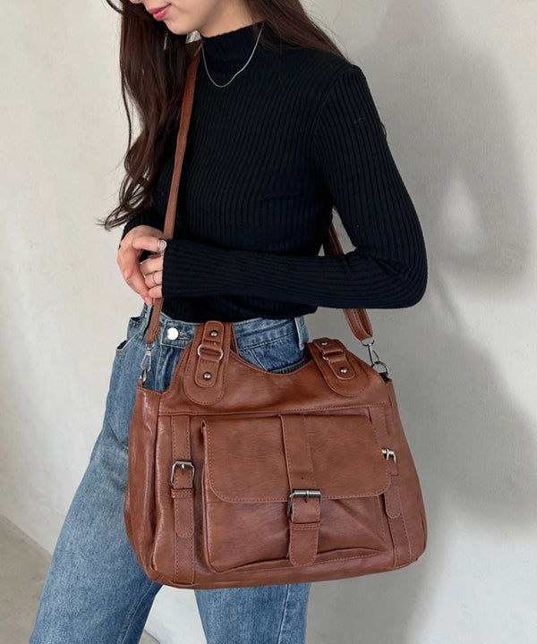 アウトポケットデザイン 2WAYショルダーバッグ | MD1256060 | ブラウン