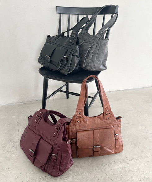 アウトポケットデザイン 2WAYショルダーバッグ | MD1256060 | ブラック