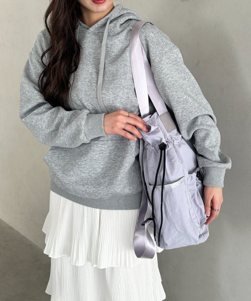 【A4収納可能】多ポケット付き巾着2WAYトートバッグ リュック | MD1256062 | グレー