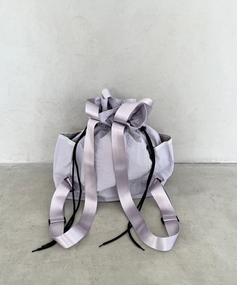 【A4収納可能】多ポケット付き巾着2WAYトートバッグ リュック | MD1256062 | グレー