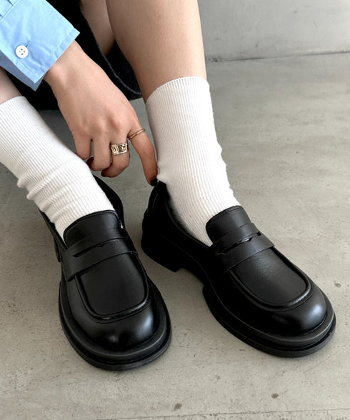 シンプルコインローファー | MD3256069 | ブラック