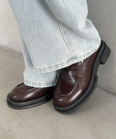 シンプルコインローファー | MD3256069 | ブラウン