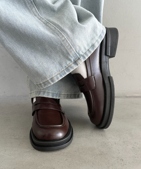 シンプルコインローファー | MD3256069 | ブラウン