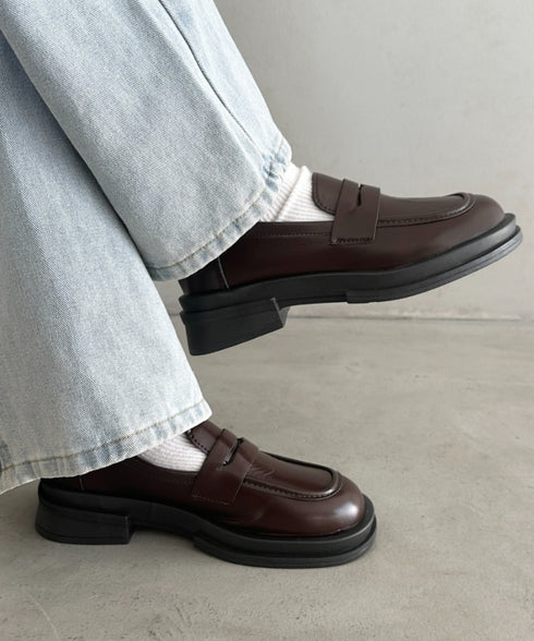 シンプルコインローファー | MD3256069 | ブラウン