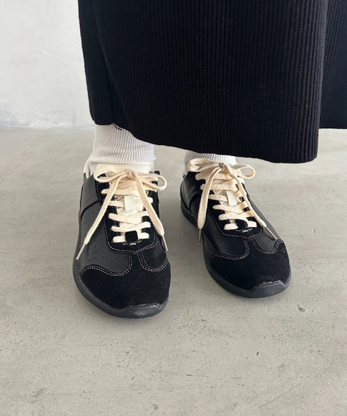 スウェード風PUスタイリッシュスニーカー | MD3256070 | ブラック