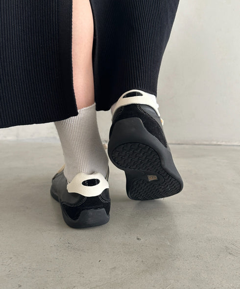 スウェード風PUスタイリッシュスニーカー | MD3256070 | ブラック