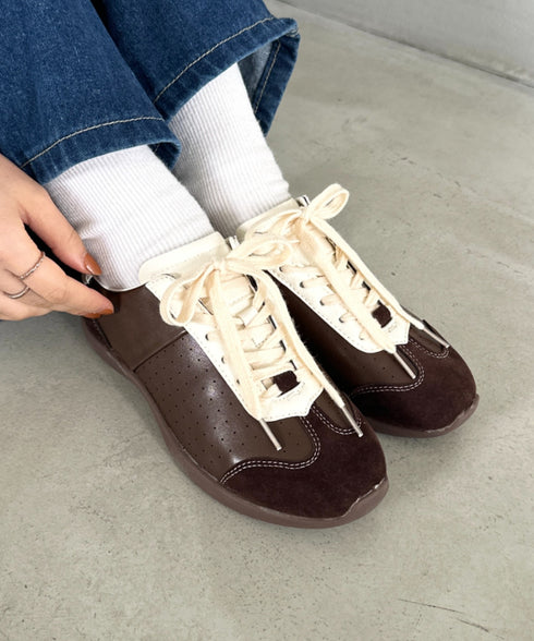 スウェード風PUスタイリッシュスニーカー | MD3256070 | ブラウン