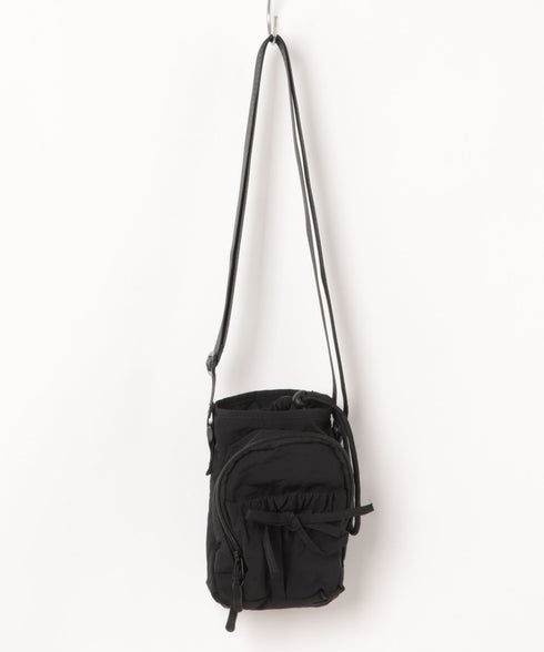 ボトルホルダーバッグ ショルダーバッグ リボン巾着ショルダーバッグ ペットボトルショルダーバッグ | WR1256045 | ブラック