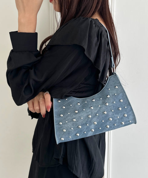 スタッズコンパクトハンドバッグ | WR1256046 | ブルー