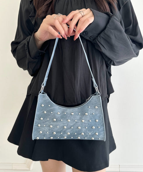 スタッズコンパクトハンドバッグ | WR1256046 | ブルー