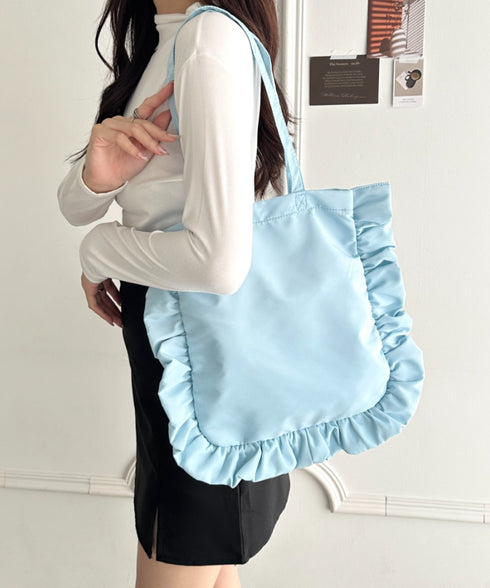 【A4収納可能】フリルトートバッグ | WR1256047 | ブルー
