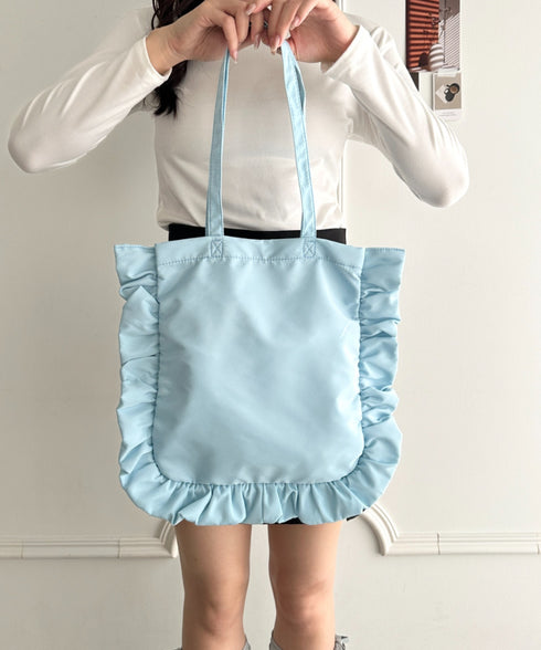 【A4収納可能】フリルトートバッグ | WR1256047 | ブルー