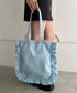 【A4収納可能】フリルトートバッグ | WR1256047 | ブルー