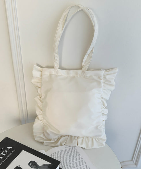 【A4収納可能】フリルトートバッグ | WR1256047 | アイボリー