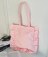 【A4収納可能】フリルトートバッグ | WR1256047 | ピンク