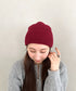 【8色展開】ニット帽子 リブニット ビーニー | WR5254001 | ワインレッド