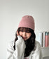 【8色展開】ニット帽子 リブニット ビーニー | WR5254001 | ピンク