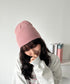 【8色展開】ニット帽子 リブニット ビーニー | WR5254001 | ピンク