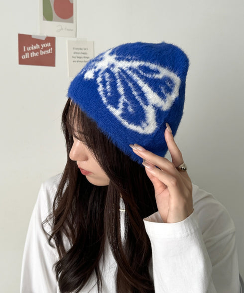 バタフライデザインニット帽 蝶デザインビーニー | WR5254004 | ブルー系その他3