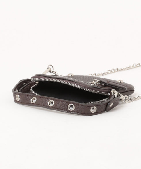 スタッズデザインPUカードケース | WR6256048 | ブラウン