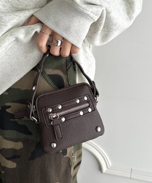 スタッズデザインPUカードケース | WR6256048 | ブラウン