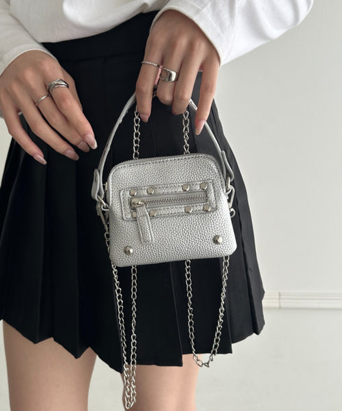 スタッズデザインPUカードケース | WR6256048 | シルバー