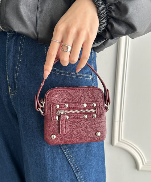 スタッズデザインPUカードケース | WR6256048 | レッド