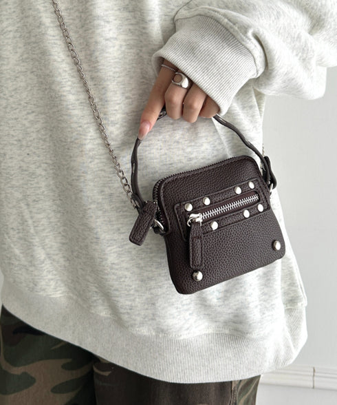 スタッズデザインPUカードケース | WR6256048 | ブラウン