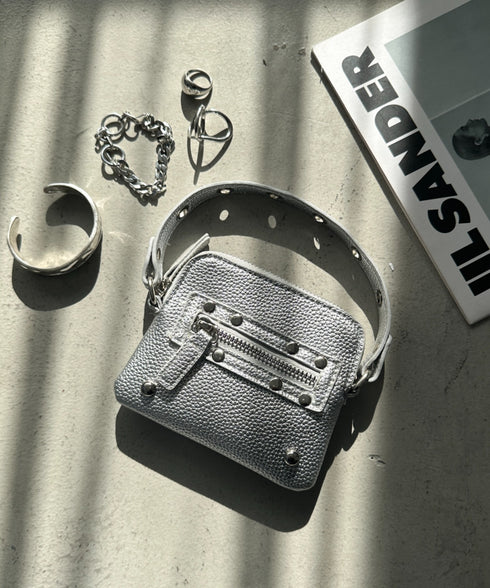 スタッズデザインPUカードケース | WR6256048 | シルバー