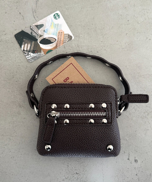 スタッズデザインPUカードケース | WR6256048 | ブラウン