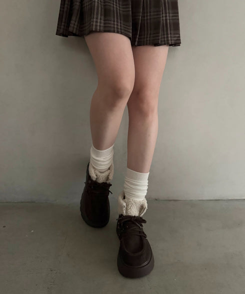 厚底シュートムートンブーツ | WR3254005 | ダークブラウン