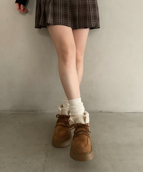 厚底シュートムートンブーツ | WR3254005 | キャメル