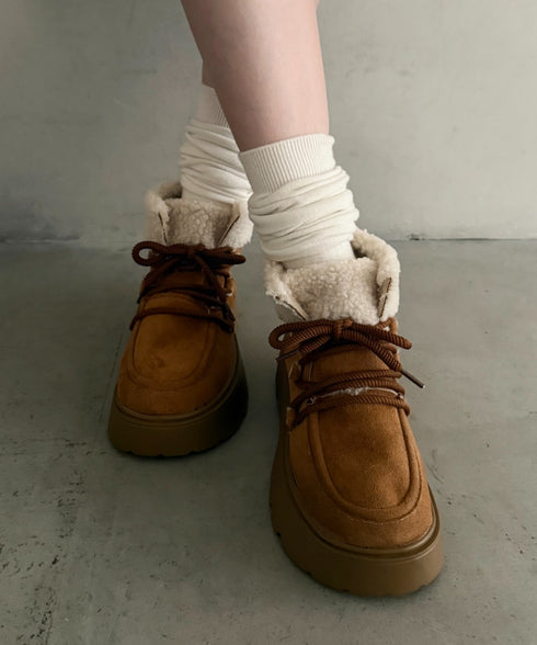 厚底シュートムートンブーツ | WR3254005 | キャメル