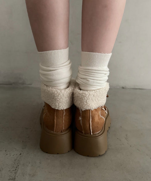 厚底シュートムートンブーツ | WR3254005 | キャメル