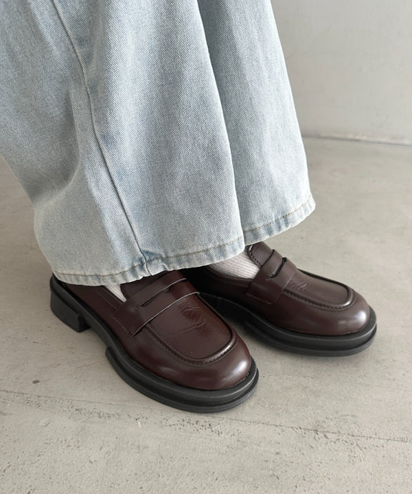 厚底シンプルコインローファー | WR3254006 | ブラウン