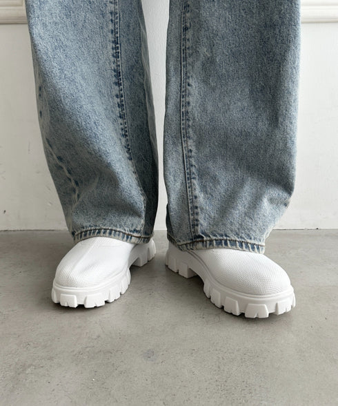 厚底ニットショートブーツ | WR3254007 | ホワイト