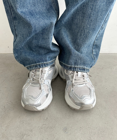 メッシュ厚底スニーカー | WR3254008 | シルバー