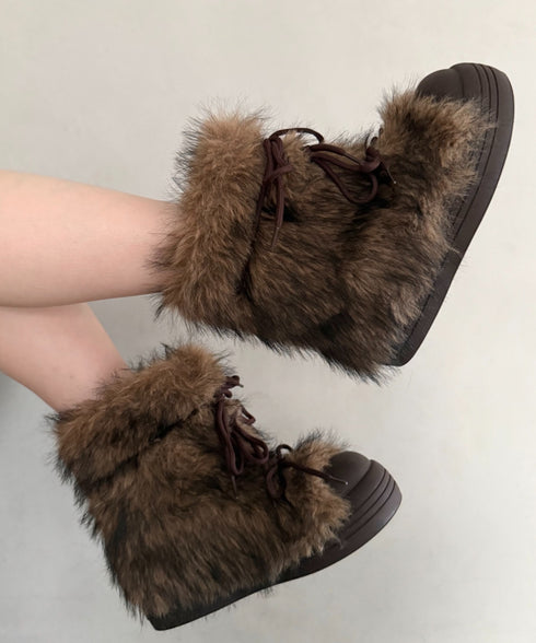 ボリュームフェイクファーブーツ | WR3254009 | ブラウン